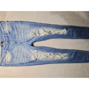 NovaMen Men's Size 32x32 Skinny Distressed Vintage Blue Wash Stretch Denim Jeans